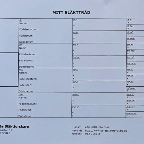 Mitt släktträd Vår egen